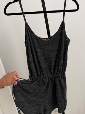 Nation Charcoal gray Romper with Drawstring Waist size 2